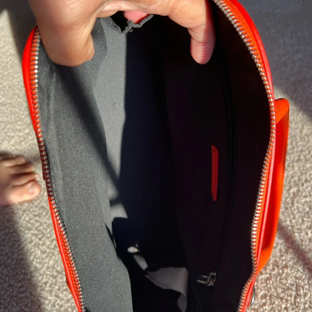 Zara Orange Monochrome City Satchel Bag